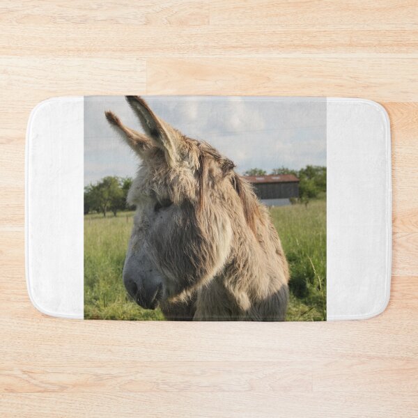 Item preview, Adorable grey donkeys in the high grass meadow	 designed and sold by EstelleRossetti.