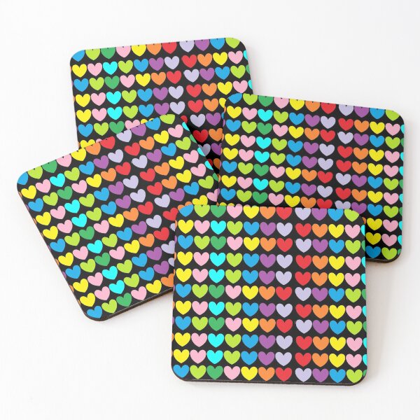 Item preview, #68 Rainbow Rainbow Hearts! designed and sold by RebHep.