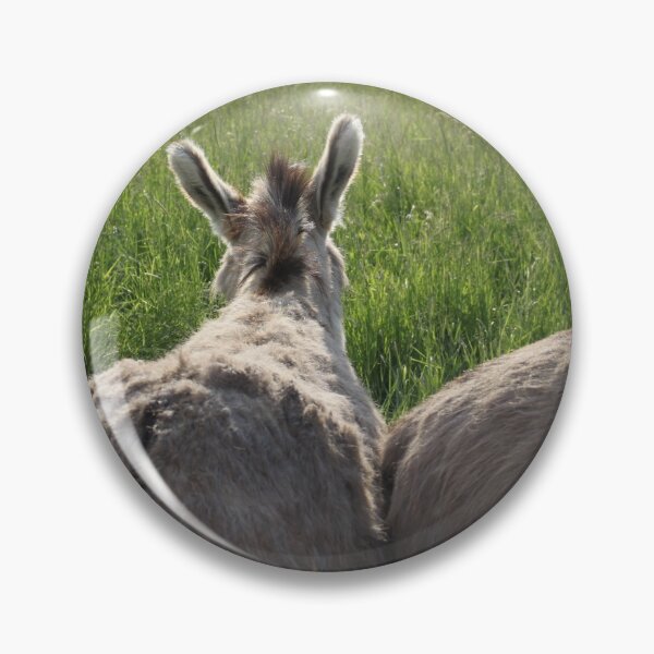Item preview, Adorable grey donkeys in the high grass meadow	 designed and sold by EstelleRossetti.