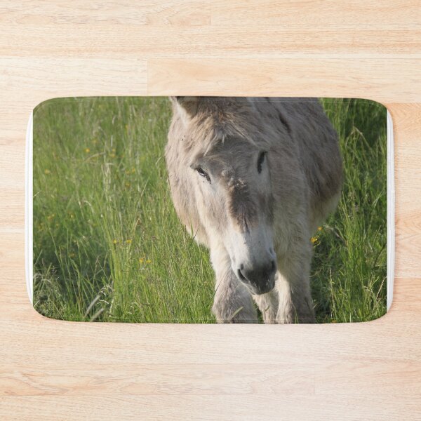 Item preview, Adorable grey donkeys in the high grass meadow	 designed and sold by EstelleRossetti.
