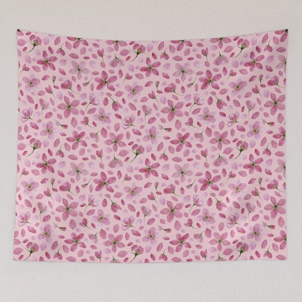 Item preview, Pressed apple blossom watercolor seamless pattern designed and sold by Yulia Chepurova.