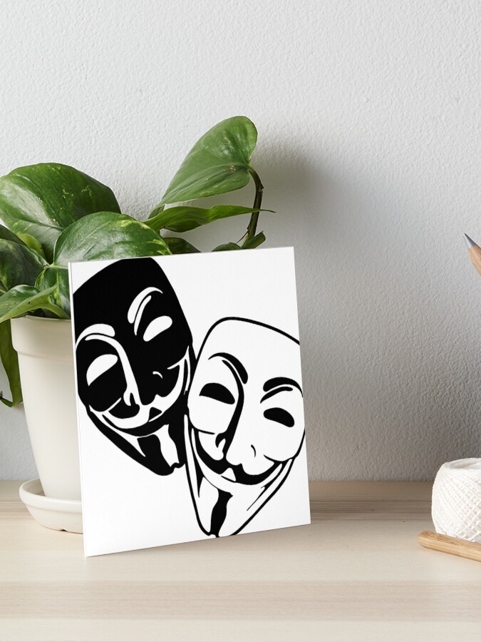 Anonymous Hacker Mask Art Board Print for Sale by blacksnowcomics