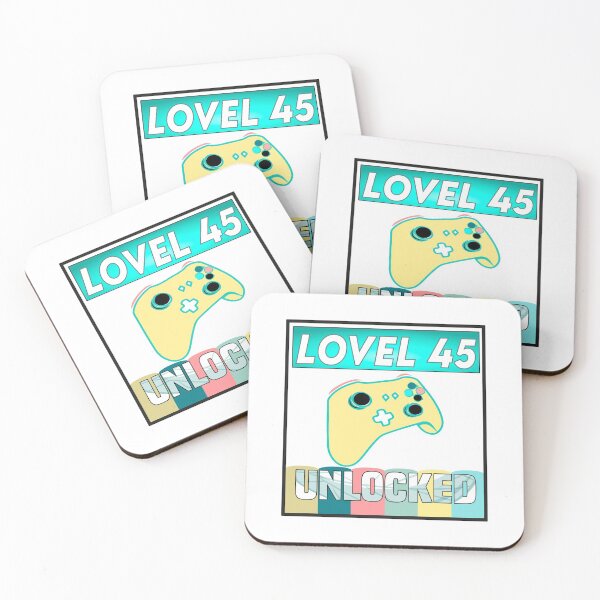 Item preview, Level 45 Unlocked Video Gamer 45th Birthday Gifts  designed and sold by MR20.