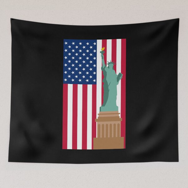 Item preview, Statue of Liberty on the American Flag - Fourth of July Design designed and sold by TrendsnHolidays.