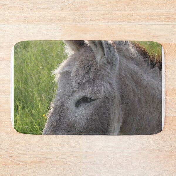Item preview, Adorable grey donkeys in the high grass meadow	 designed and sold by EstelleRossetti.