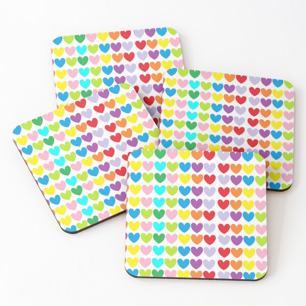 Item preview, #69 Rainbow Rainbow Hearts! designed and sold by RebHep.