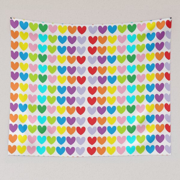 Item preview, #69 Rainbow Rainbow Hearts! designed and sold by RebHep.