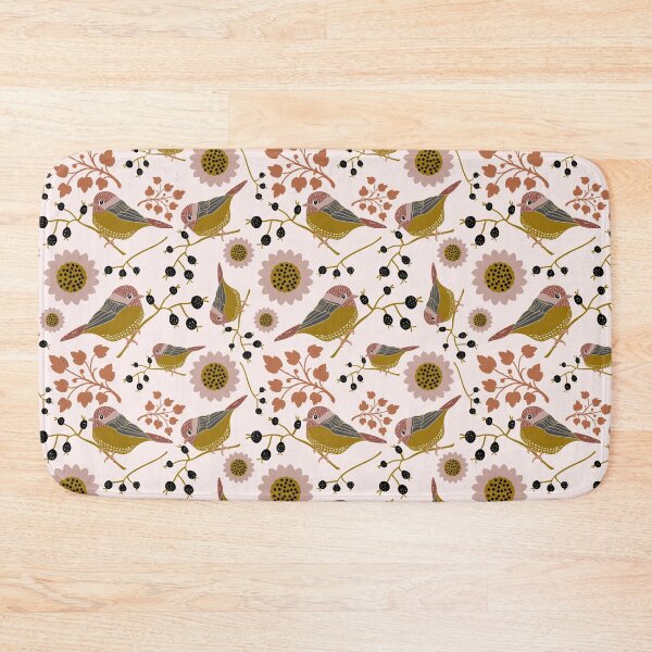 Item preview, Gold & Pink Chickadee Berry Floral  designed and sold by StudioPosies.