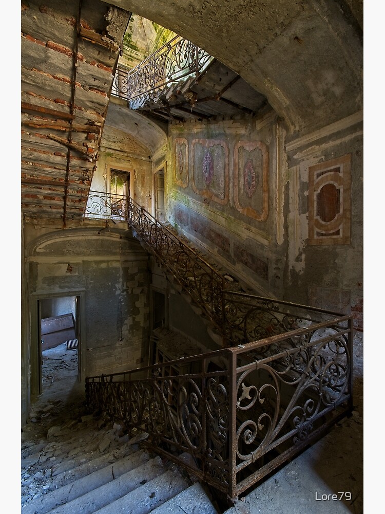 A gorgeous staircase of an abandoned villa by Lore79