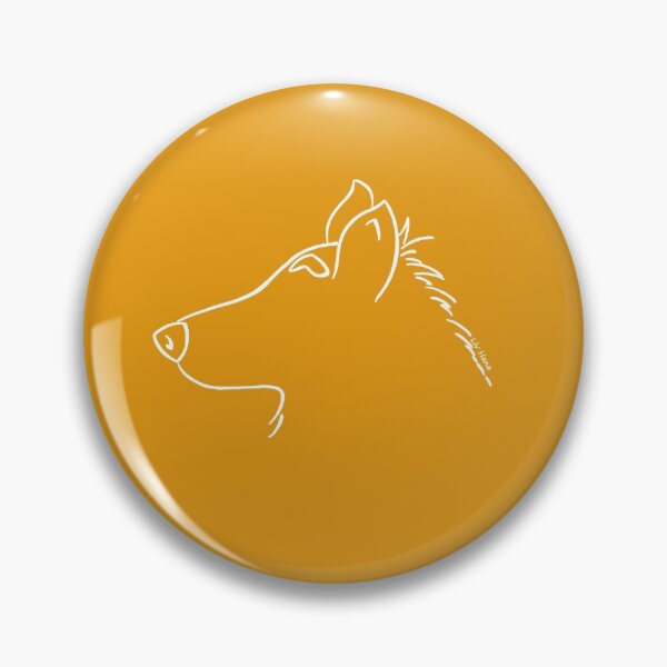 Item preview, German shepherd silhouette outline white designed and sold by LivHana.