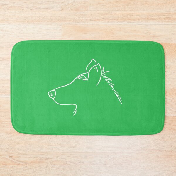 Item preview, German shepherd silhouette outline white designed and sold by LivHana.