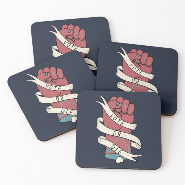 Item preview, Vote or Die - (3 Colors Available) Fist of Power - Red Pantone Navy Blazer |  End Racism | Vote Him Out Save America | Together we can stand |Speak Up | Pop Surrealism Lowbrow Art  designed and sold by Any Color Designs.