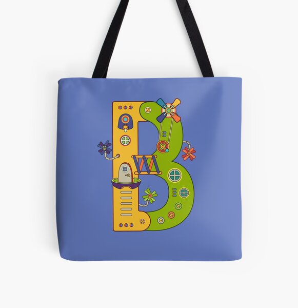 B for Bison, from the AlphaPod collection All Over Print Tote Bag