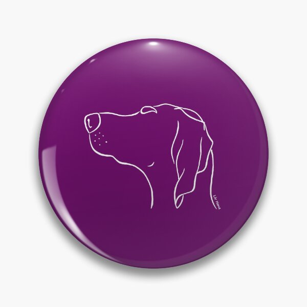 Item preview, Magyar Vizsla silhouette outline white designed and sold by LivHana.