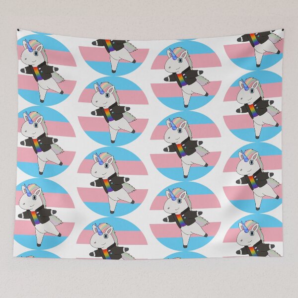 Item preview, Pride Unicorn-Transgender Background-Asexual and Polyromantic Pins designed and sold by Kai Buro.