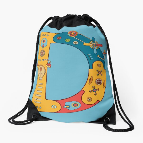 D for Dinosaur, from the AlphaPod collection Drawstring Bag