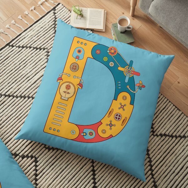 D for Dinosaur, from the AlphaPod collection Floor Pillow