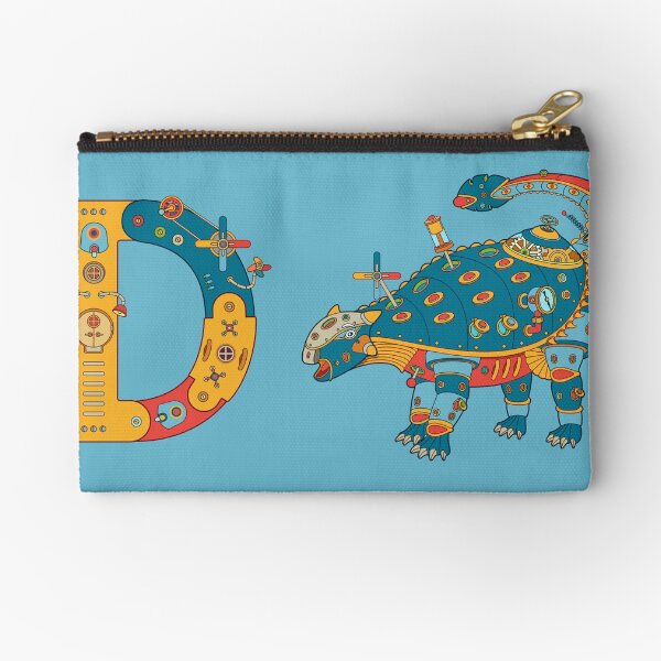 D for Dinosaur, from the AlphaPod collection Zipper Pouch