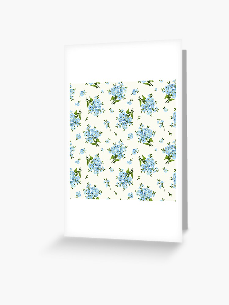 Tarjetas de felicitación «Patrón con flores azules nomeolvides.» de Naddya  | Redbubble