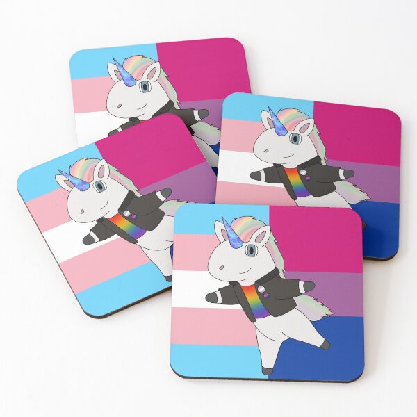 Item preview, Pride Unicorn-Transgender and Bisexual Background-Transgender and Bisexual Pins designed and sold by Kai Buro.