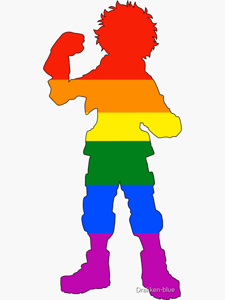 Izuku Midoriya Pride Collection Gay Flag Edition Sticker For Sale By Drakken Blue Redbubble 1964