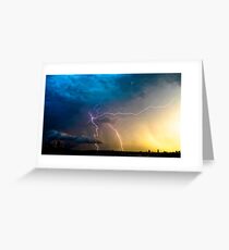 Lightning storm over Sydney city, Australia Greeting Card