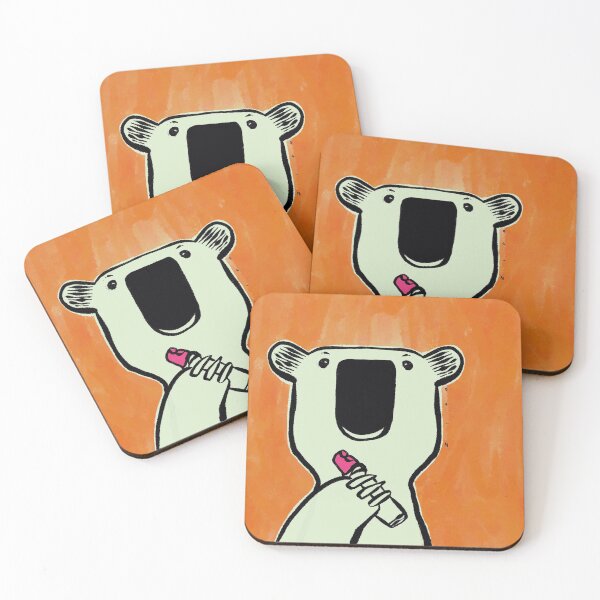 Item preview, Cute australian baby koala eating his snack designed and sold by zipo-art.