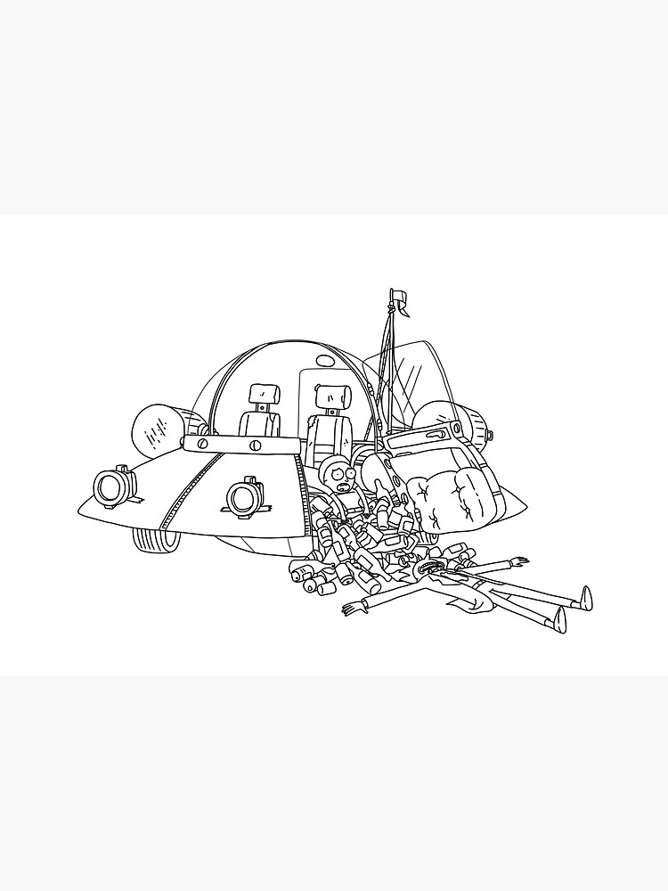 Rick and Morty in the spaceship | Rick and Morty Gadget by newarts