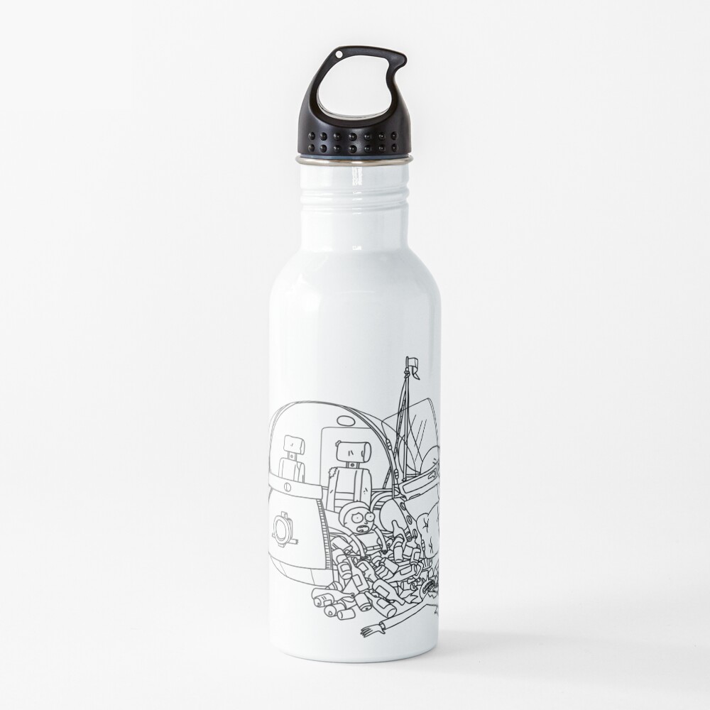 Rick and Morty in the spaceship | Rick and Morty Gadget Water Bottle
