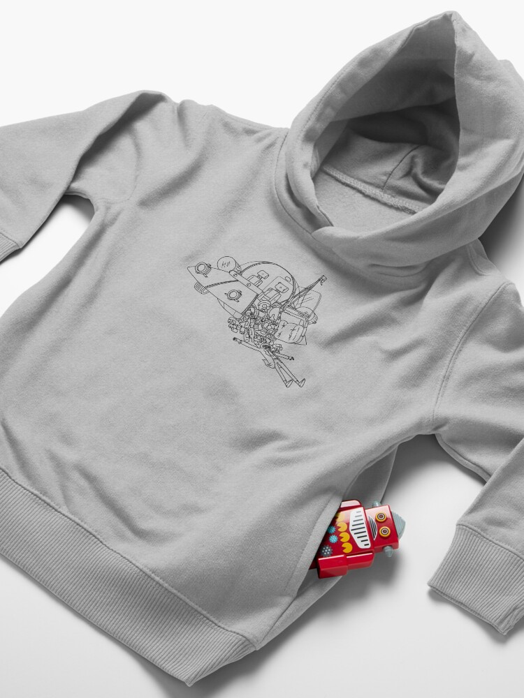 Alternate view of Rick and Morty in the spaceship | Rick and Morty Gadget Toddler Pullover Hoodie