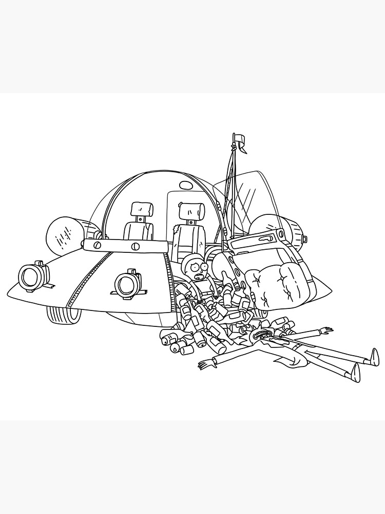 Rick and Morty in the spaceship | Rick and Morty Gadget by newarts