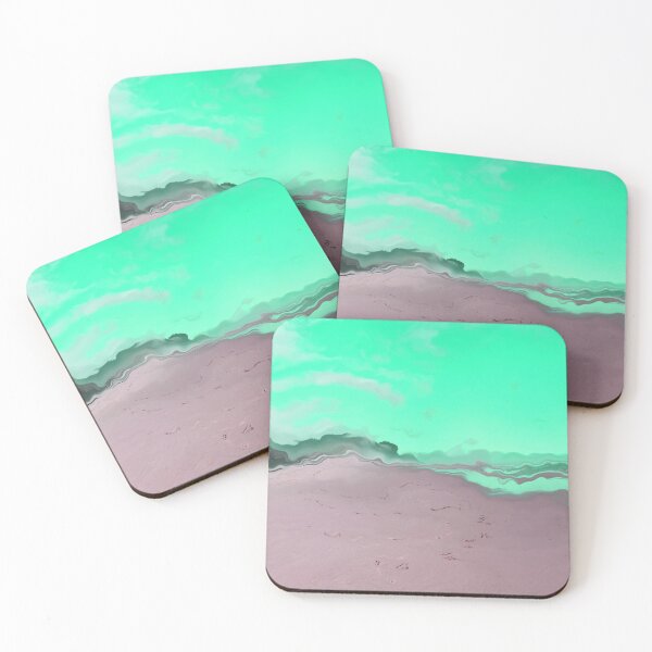 Item preview, Beautiful day on a sandy beach with green sky - abstract designed and sold by Artlajf.