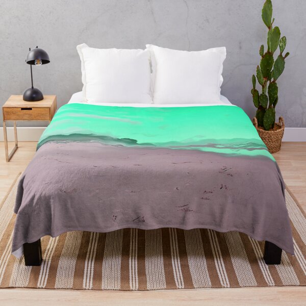 Item preview, Beautiful day on a sandy beach with green sky - abstract designed and sold by Artlajf.