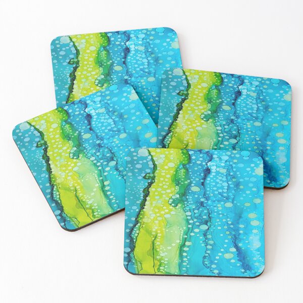 Item preview,  By the Ocean Blue and Green Alcohol Ink Bubbles designed and sold by KCook1465.