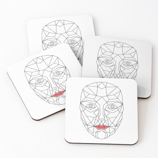 Item preview, Mask geometric lines face designed and sold by portokalis.