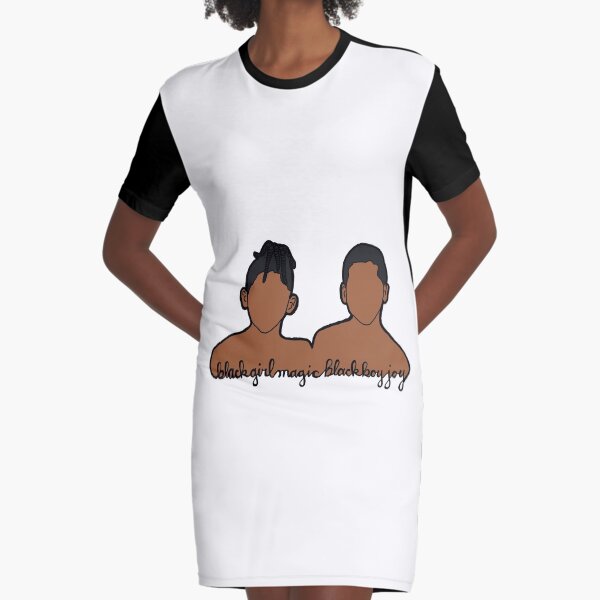 Black Girl Magic & Black Boy Joy Graphic T-Shirt Dress