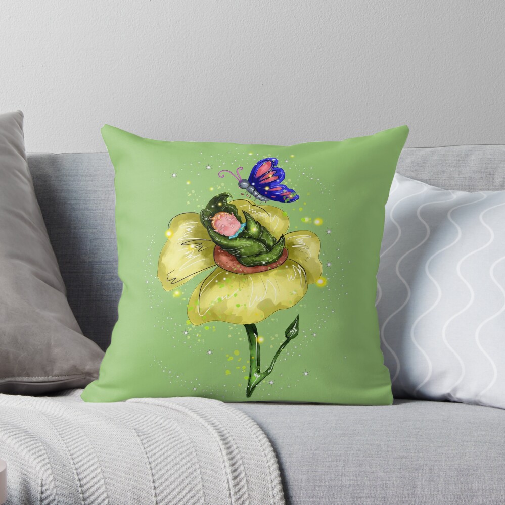 Baby Buttercup The Baby Fairy™ Throw Pillow