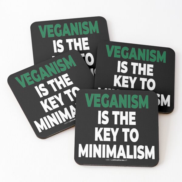 Item preview, veganism is the key to minimalism - vegan activist graphics (111) designed and sold by blindfoldsoff.