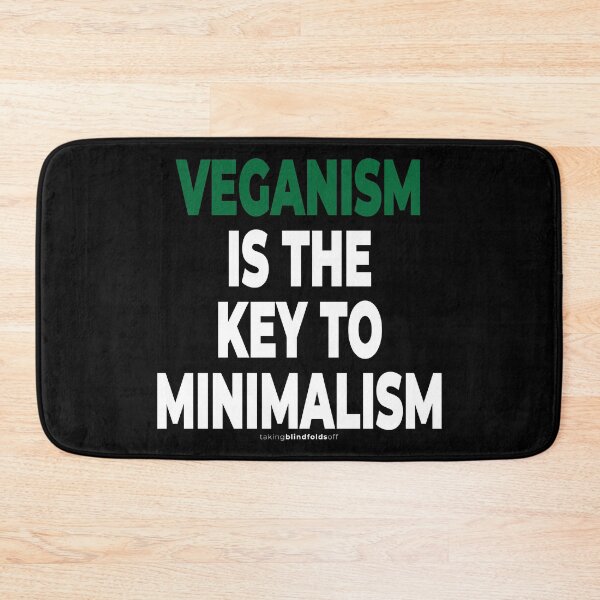 Item preview, veganism is the key to minimalism - vegan activist graphics (111) designed and sold by blindfoldsoff.