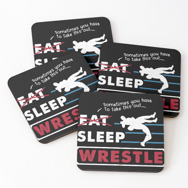 Item preview, Eat Sleep Wrestle Gift Idea Wrestler Wrestling Coach graphic designed and sold by Lisbob.