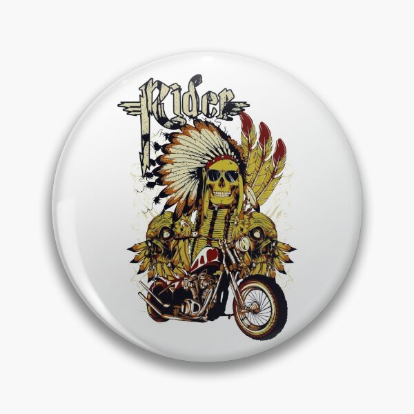 Item preview, native American motorcycle rider designed and sold by Tijn-W-B.