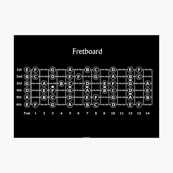 Guitar Fretboard Photographic Print