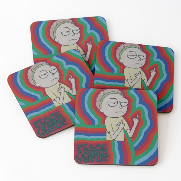 Morty Peace Among Worlds Coasters (Set of 4)