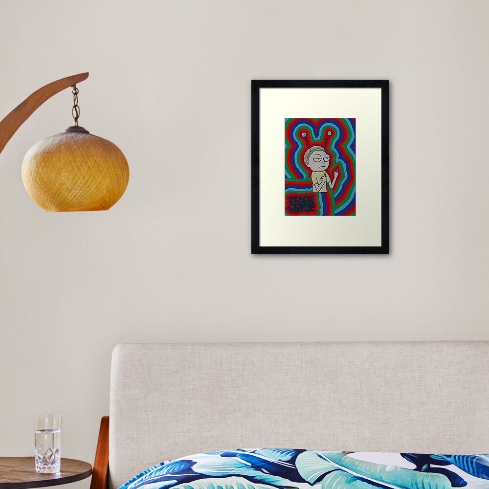 Morty Peace Among Worlds Framed Art Print