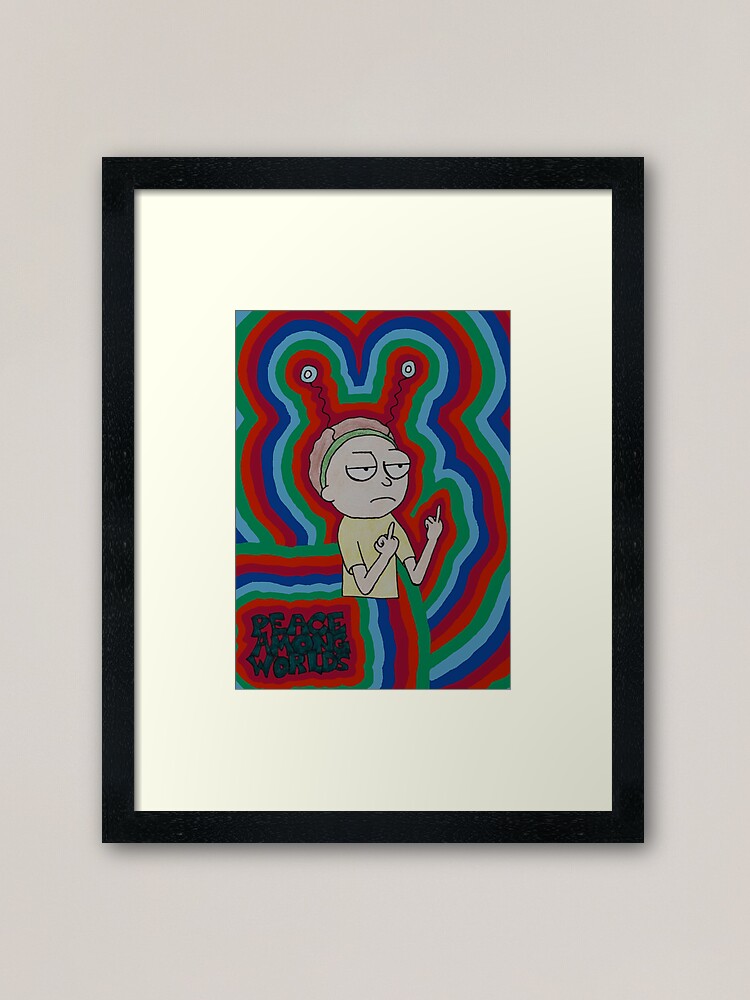 Alternate view of Morty Peace Among Worlds Framed Art Print