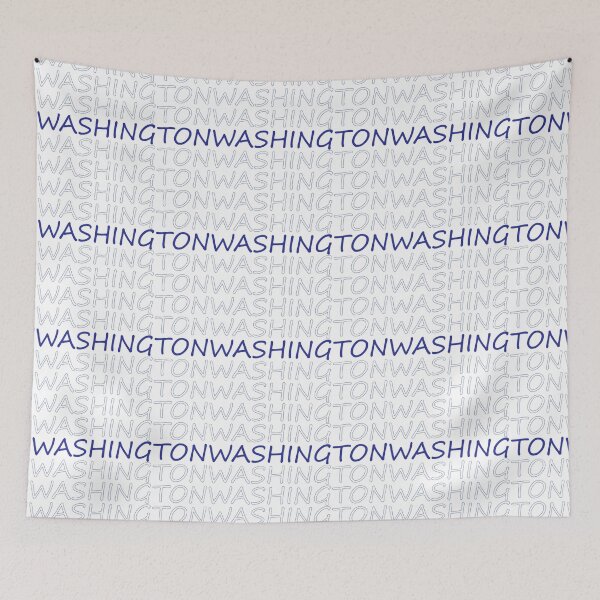 Item preview, Washington Repeating Blue Bold Uppercase designed and sold by artbylukas.