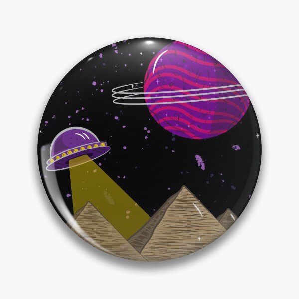 Item preview, Alien Spaceship Hovering Over Pyramids of Giza  designed and sold by Jonathan Nawrocki.