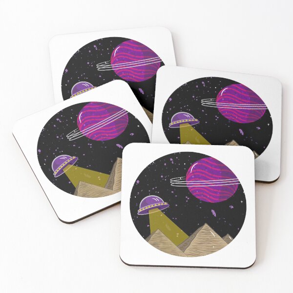 Item preview, Alien Spaceship Hovering Over Pyramids of Giza  designed and sold by Jonathan Nawrocki.