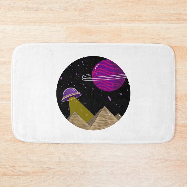 Item preview, Alien Spaceship Hovering Over Pyramids of Giza  designed and sold by Jonathan Nawrocki.