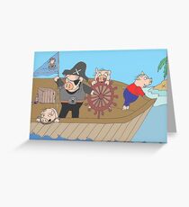 Pirate Pigs Grußkarte